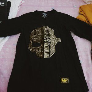 [Almost NEW] BOYLONDON black&gold t-shirt